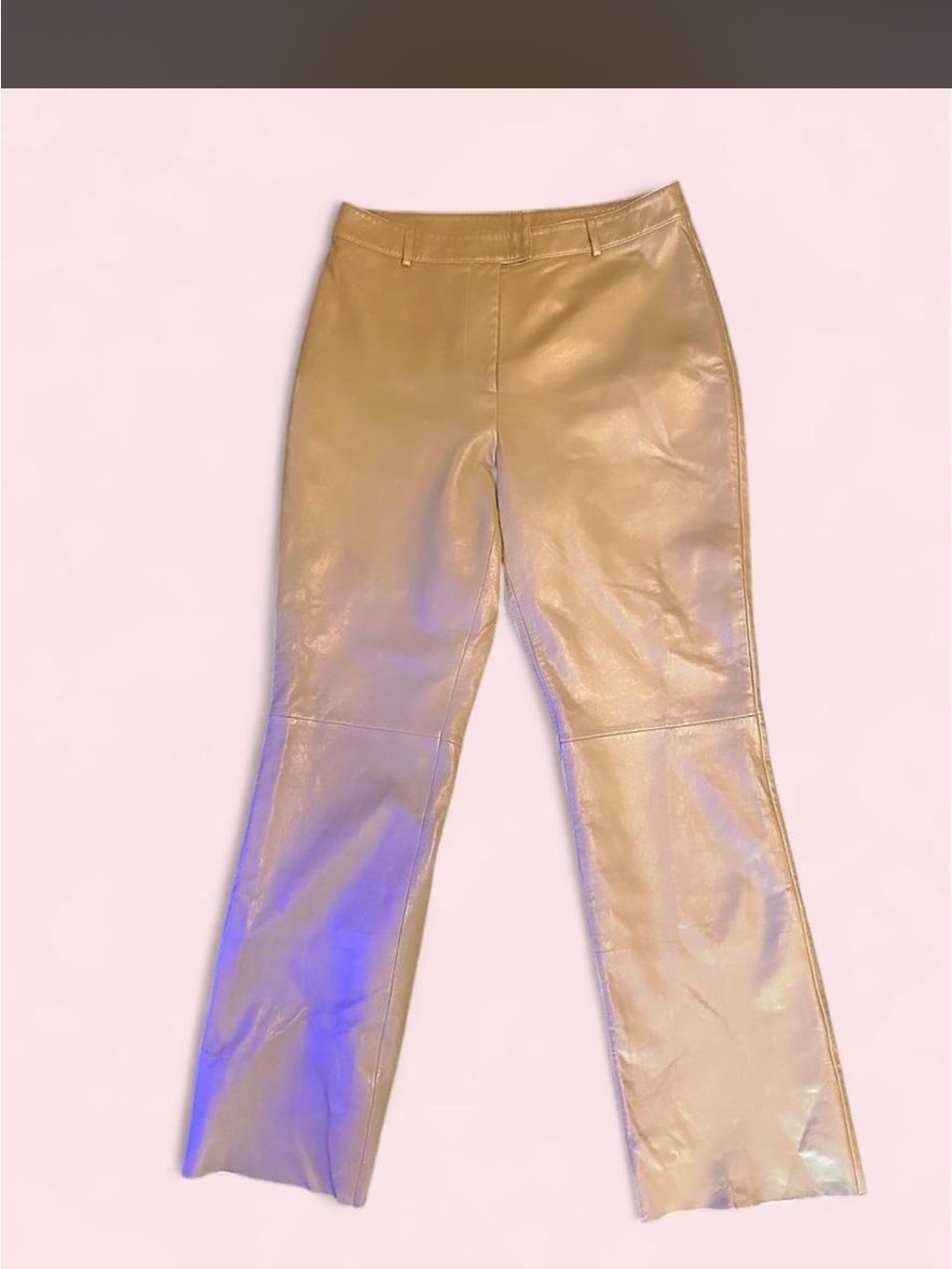 Vintage Vakko Sport 100% leather light brown pants